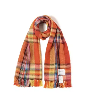 THE INOUE BROTHERS 알파카 멀티 컬러 체크 스톨