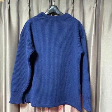 ANDERSEN-ANDERSEN 네이비 리브 니트 L