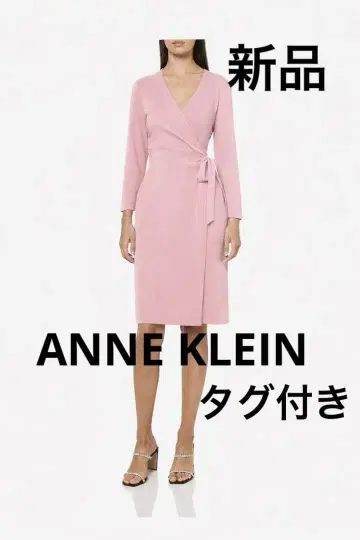새상품 ANNE KLEIN 저지 랩 원피스 연한 핑크 사이즈 4