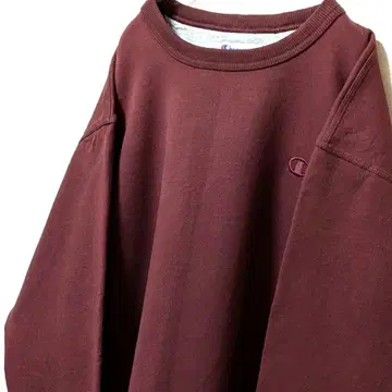 챔피온 로고 자수 맨투맨 트레이닝복 크림슨 컬러 와인 레드 L 구제 의류