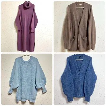 니트 스웨터 가디건 원피스 묶음 판매