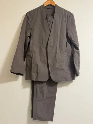 남성용 PLST 자켓 팬츠 세트 다크 브라운