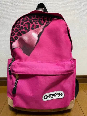 OUTDOOR PRODUCTS 핑크 백팩 y2k 00s 레오파드