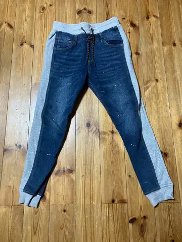 GRF 데님 스웨트 팬츠 콤비