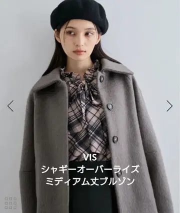 VIS 샤기 오버라이즈 미디엄 기장 블루종