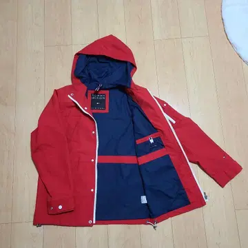 [ 새상품급 ] 타미힐피거 마운틴 후드티 L 빨간색 후드 부착 나일론