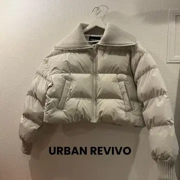 URBAN REVIVO 다운 자켓 숏 기장 라이트 그레이 S