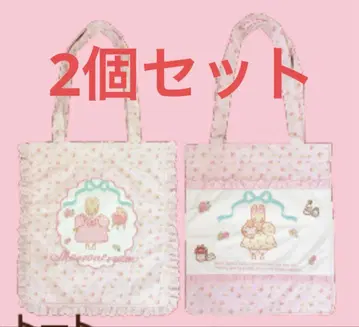 토트백 마론 크림 산리오 2개 세트