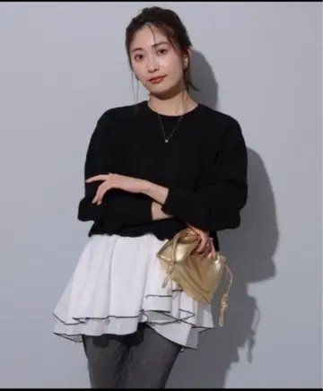 니트 레이어드 튜닉