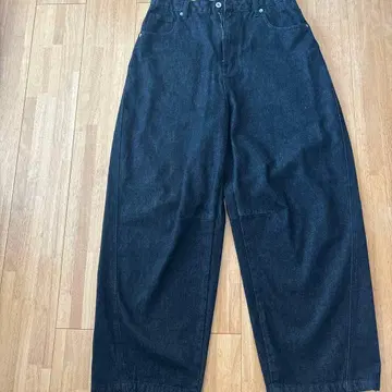 NoREMID 블랙 데님 와이드 팬츠