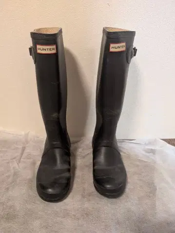 HUNTER 블랙 롱 부츠