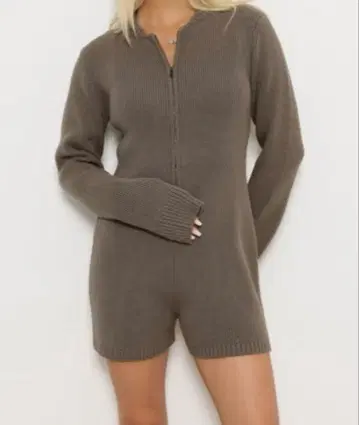 LAGUA GEM ZIP 니트 올인원