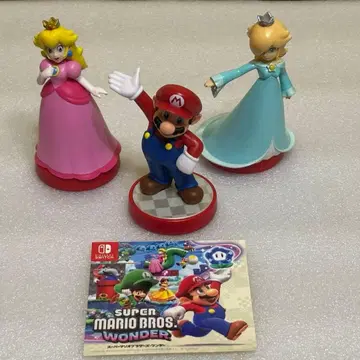 amiibo 슈퍼 마리오 3종 세트 + 덤 슈퍼 마리오 원더 씰 포함