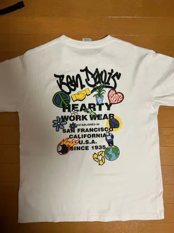 Ben Davis 그래픽 T셔츠 XL 화이트