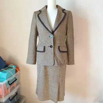 라핀 블랑슈 체크 무늬 스커트 셋업 38