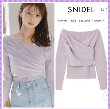 [ 새상품급 ] 카슈쿨 튤 니트 풀오버 SNIDEL