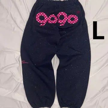 9090girl90 LogoGlitter SweatPants 네이비 L