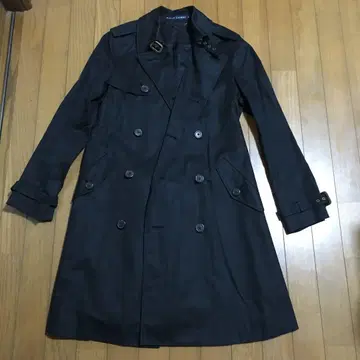 랄프 로렌 여성용 9 트렌치코트 블랙