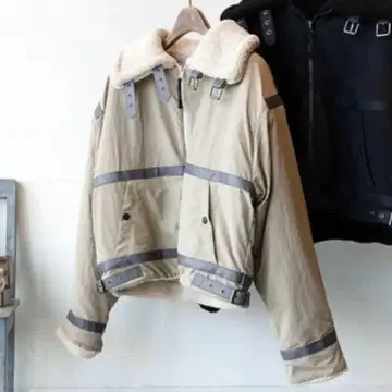 seeset 리버서블 보아 자켓 아우터 베이지