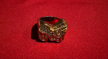 키스 해링 골드 컬러 반지