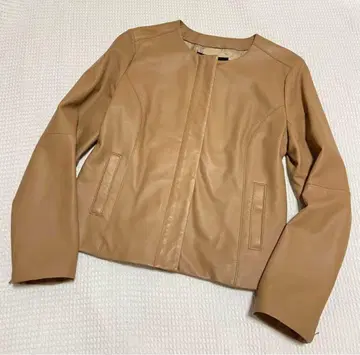 언타이틀 가죽 노카라 자켓 램 가죽 양가죽 빅 사이즈