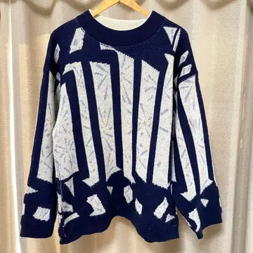 80s 마리떼 프랑소와 저르보 올 패턴 울 니트