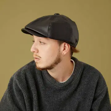 가죽 헌팅 캡 [ 502SL ] CPH / 씨피에이치 M/L 블랙