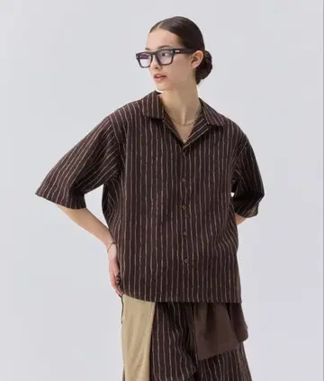 루즈 H/S 오픈 카라 셔츠