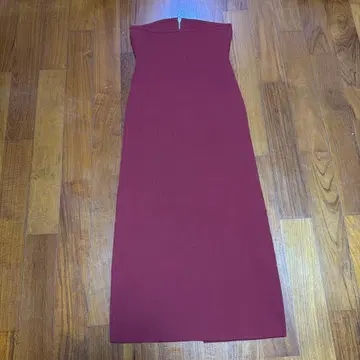 moussy 버건디 타이트 스커트 뒷면 지퍼