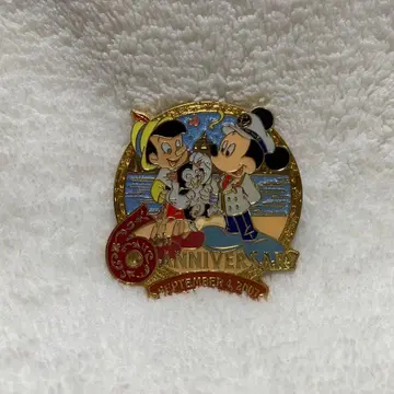 도쿄 디즈니 씨 개원 6주년 핀 배지 피노키오 피가로 미키