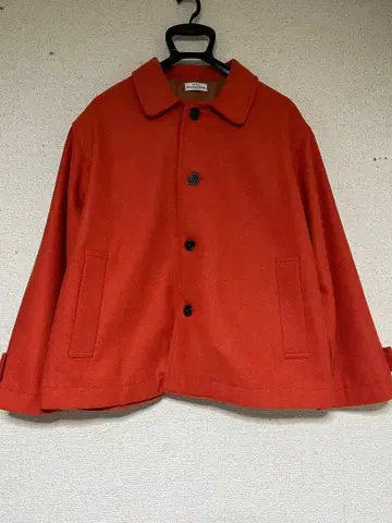 오렌지 버튼 캐주얼 자켓