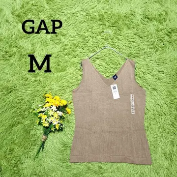 새상품 [갭] V넥 니트 베스트 M 베이지 심플 레이어드 스타일