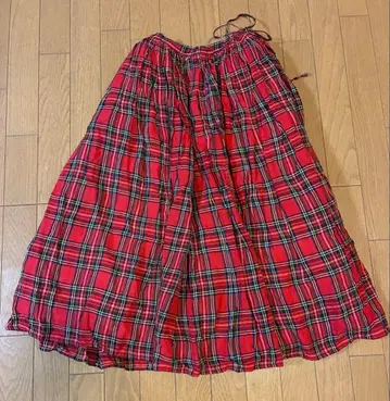 [ R&D.M.Co- ] 타탄 체크 린넨 스커트 올드맨즈테일러