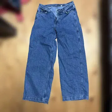 와이드 레그 데님 팬츠 W30