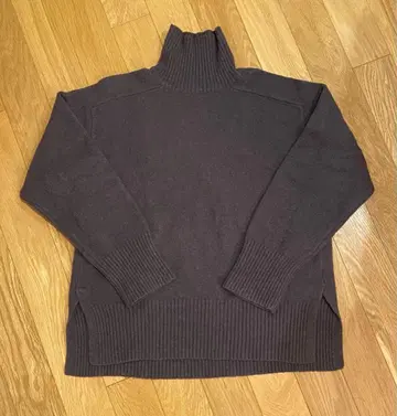 Mila Owen 야크 혼방 하이넥 루즈 니트 풀오버 그레이