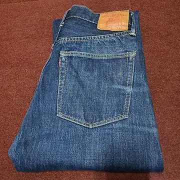 TCB 청바지 대전 모델 w31 가죽 패치 히든 리벳 체인 스티치