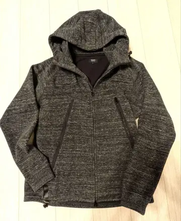 BEAMS 후드 부착 안감 플리스 후드티 L