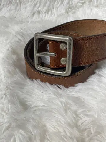 BACK NUMBER 백넘버 천연 가죽 벨트 브라운 빈티지