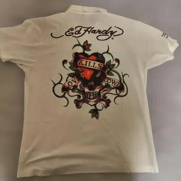 Ed Hardy 스컬 디자인 피케 셔츠