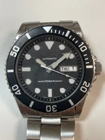 세이코 자동 와인딩 시계 블랙 10기압 방수