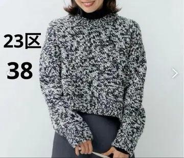미사용 새상품 23구 빅 무리네 니트 모노톤 38