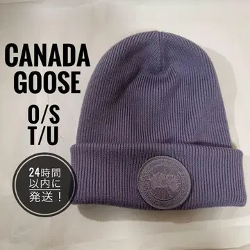 새상품급 CANADA GOOSE 퍼플 계열 니트 모자 O/S
