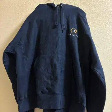 챔피온 리버스 위브 맨투맨 후드티 네이비 자수