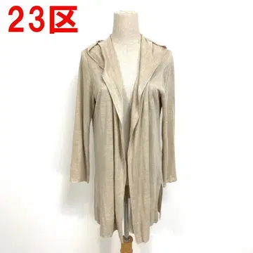 A5792 23구 롱 가디건 긴팔 린넨 베이지 38