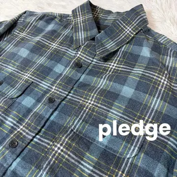 pledge 프레지 플란넬 셔츠 긴팔 셔츠