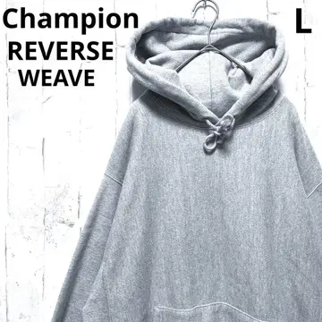챔피온 리버스 위브 후드티 맨투맨 L 무지 눈 없음 파랑 택