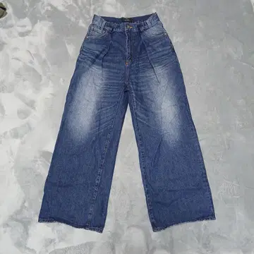 지나시스 와이드 데님 팬츠 블루 S 사이즈