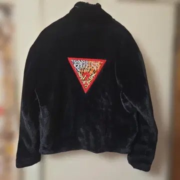 GUESS 퍼 자켓 블랙