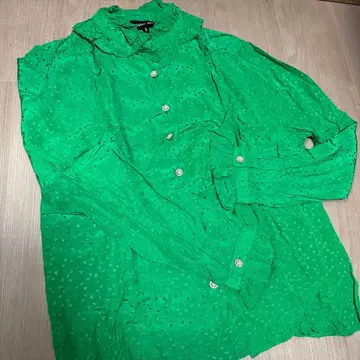 Sister Jane 그린 프릴 셔츠