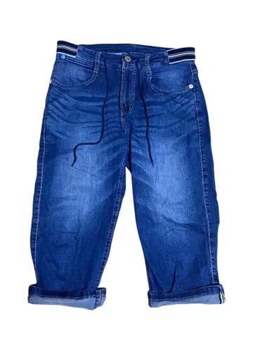 새상품급 RUN DENNIM 숏팬츠 다크 블루 아메카지 y2k